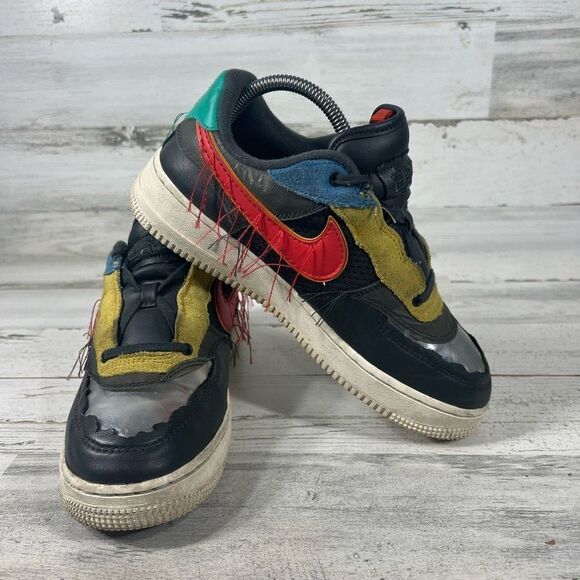 Nike Unisex Air Force 1 Low BHM 2020 Sneakers Grey Track Red CT5534 001 - Picture 6 of 8